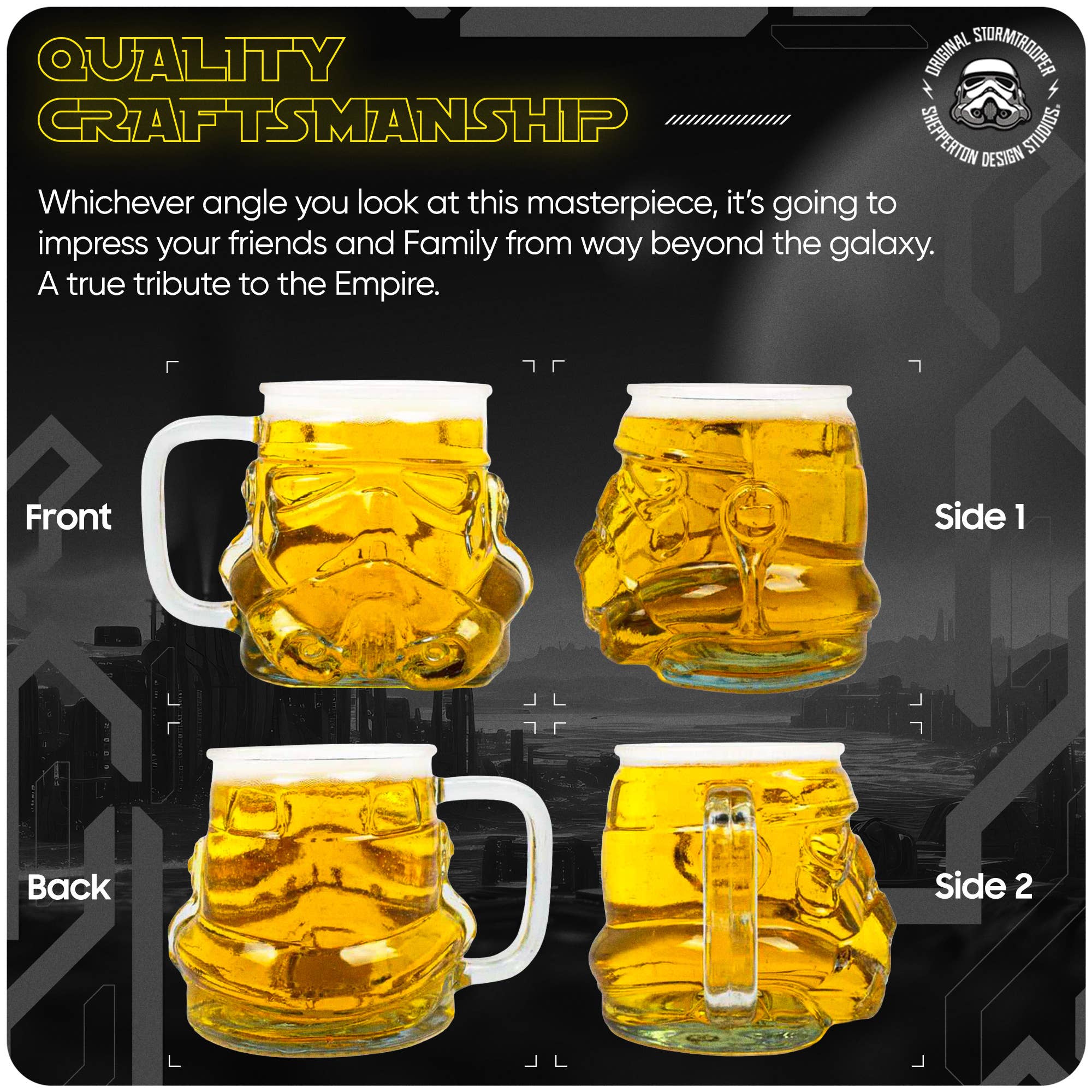 Thumbs Up! – wholesale Beer glass/mug – Original Stormtrooper Helmet 3D Beer Glass4