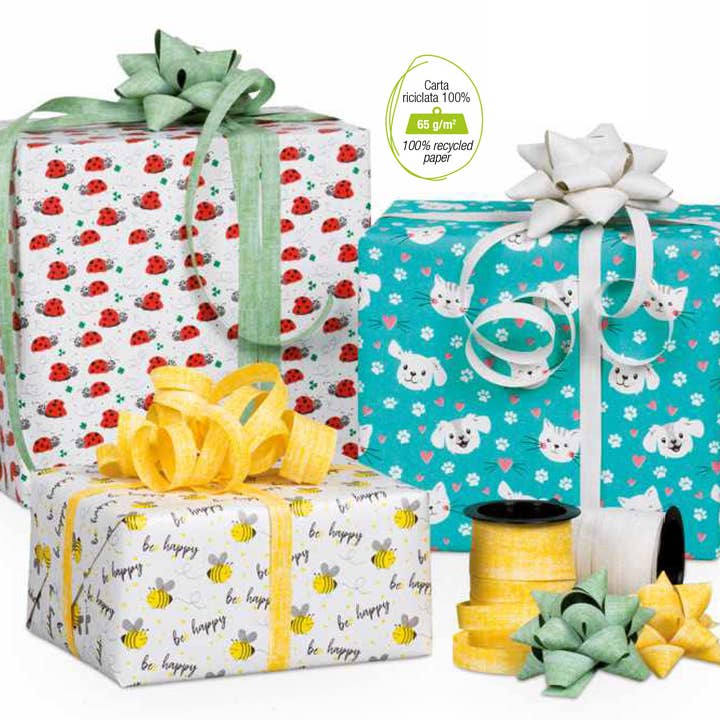 DISPLAY 50 ROLLS GIFT WRAP PAPER 0.7X2MTS CHILDREN for wholesale by MANIFOL