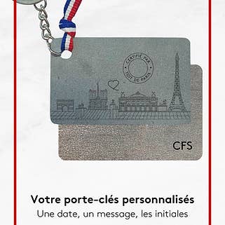 Skyline Paris keychain for wholesale by Toit de Paris