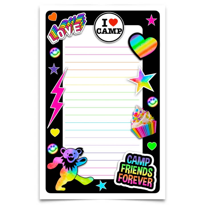 LINED NOTEPAD I HEART CAMP CI-205 for wholesale by Namedrops