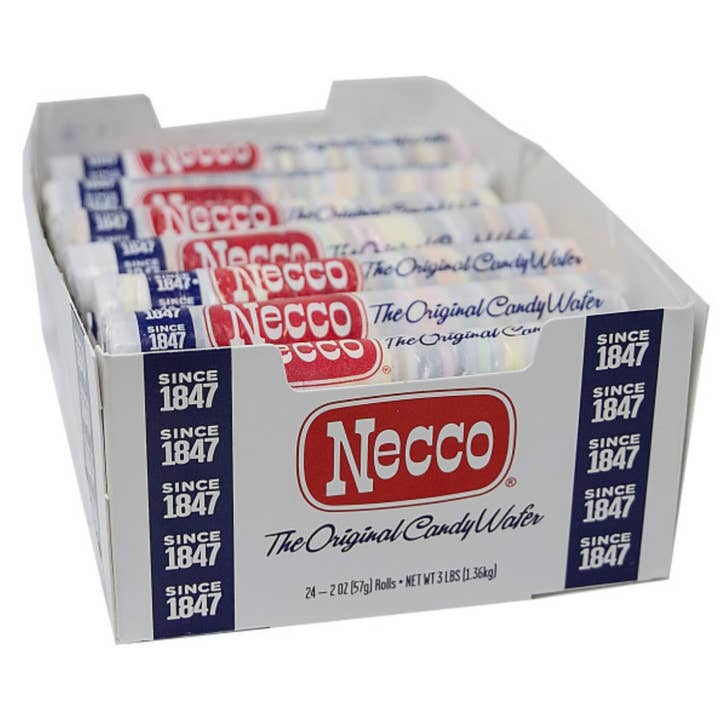 O'Shea's Candies Sweet Shop - Wholesale Hard Candy - Nostalgic 1847 Original NECCO Candy Wafers 24ct Display Box
