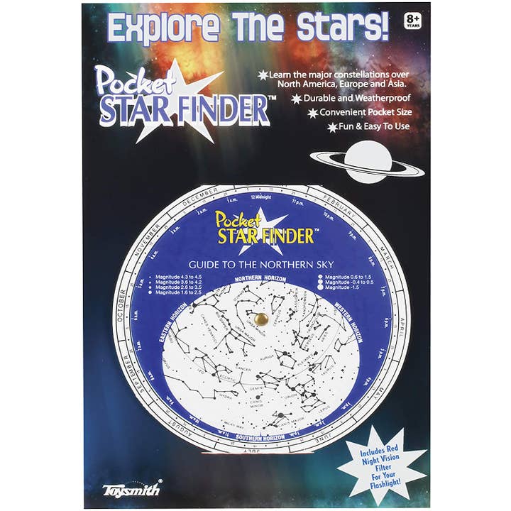 Toysmith - Wholesale Toy Set - Kids - Pocket Star Finder, Travel size, Use with Flashlight, STEM2