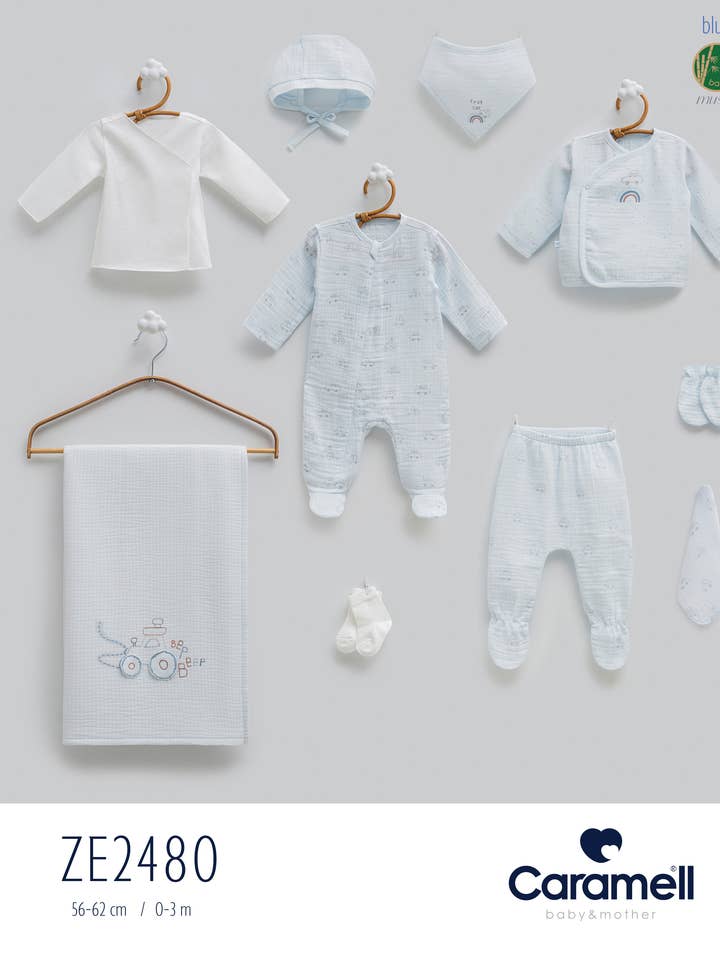 10-Piece Muslin Baby Set (0–3 Months) - First Car for wholesale by Caramell
