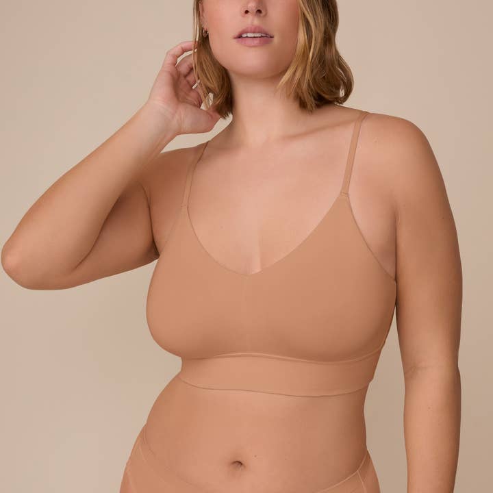 Cloud Cotton Triangle Bralette - Dune for wholesale by Harper Wilde