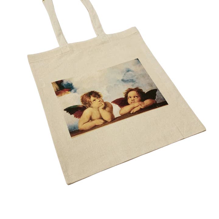 ZZZEBRAAA LIMITED - Wholesale Tote bag – Unisex - Cherub Baby Angel Tote Bag Vintage Art Aesthetic Print1