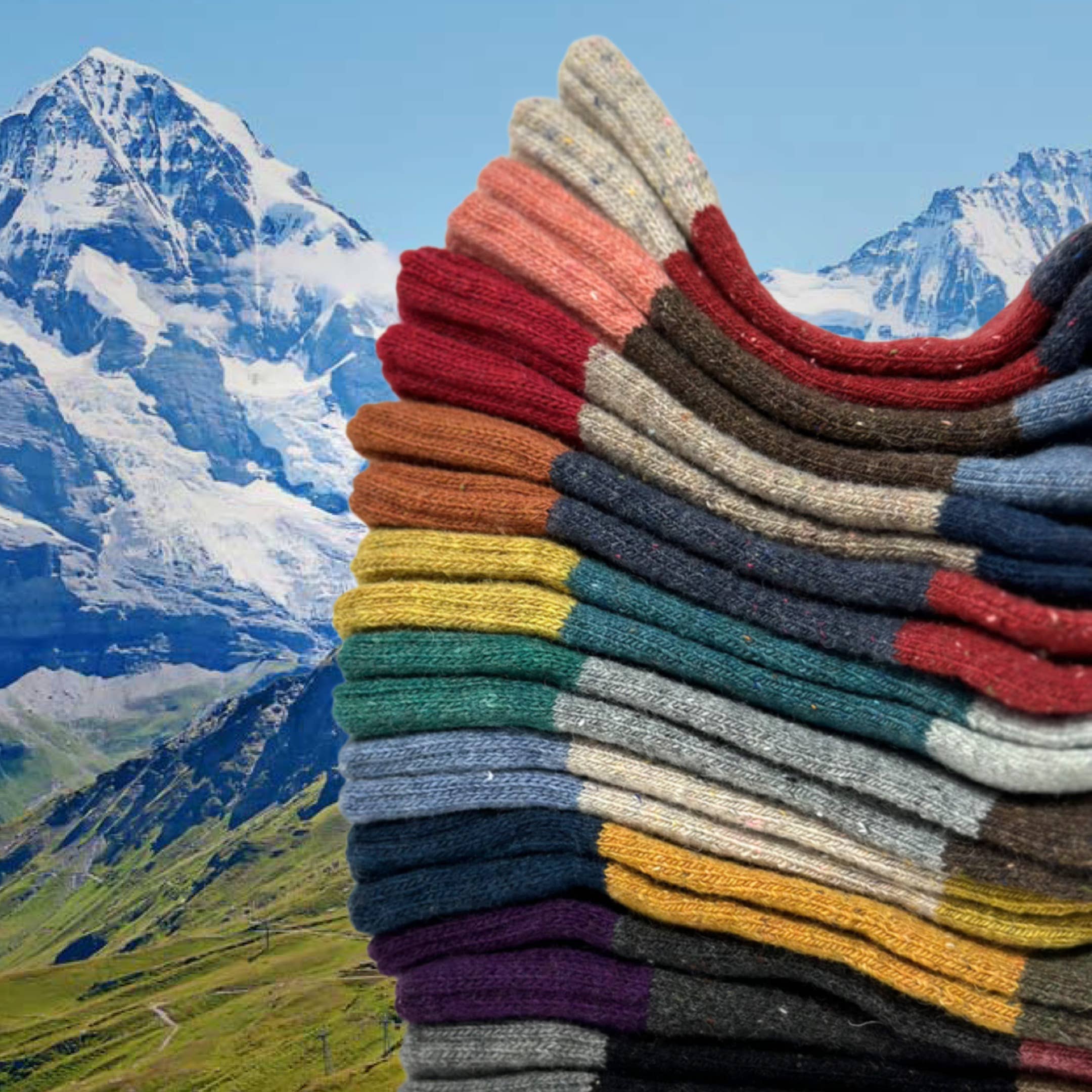 Rainbow Unicorn Birthday Surprise – wholesale Socks – Women's – Camila Cozy Knit Colorblock Socks –BESTSELLER 9