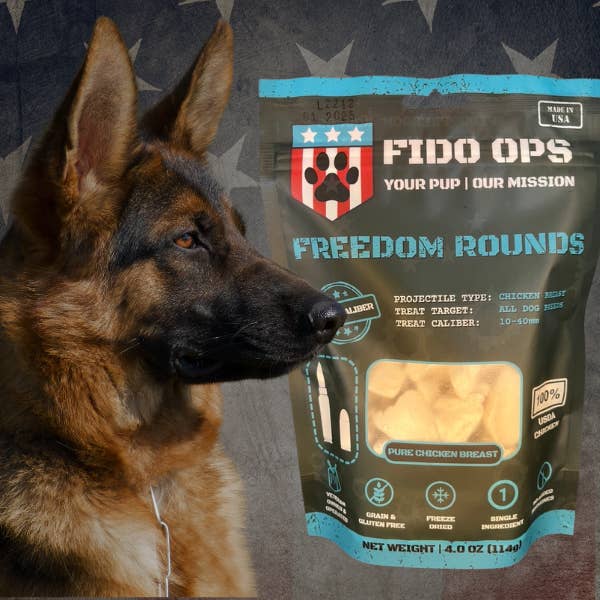 Fido Ops - Wholesale Pet Treats - Dog - Mixed Caliber Freeze-dried Chicken - Freedom Rounds5