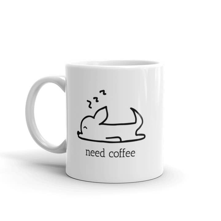 Caneca de Chihuahua a Dormir - Preciso de Café por atacado de Sleepy Chi