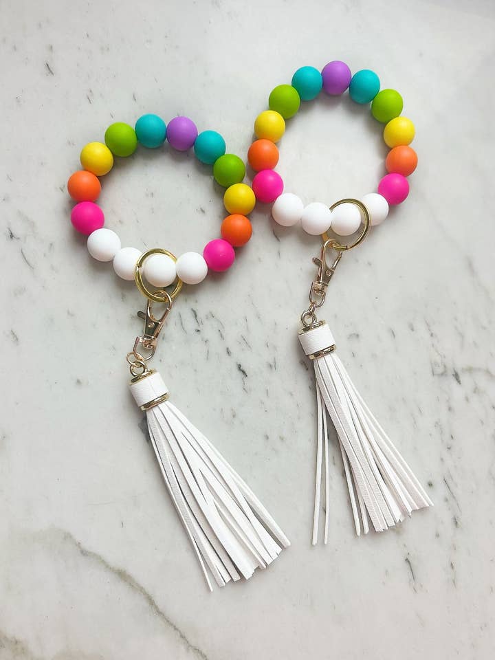 Porte-clés Neon Rainbow Wristband pour la vente par Lanyard Lovebirds