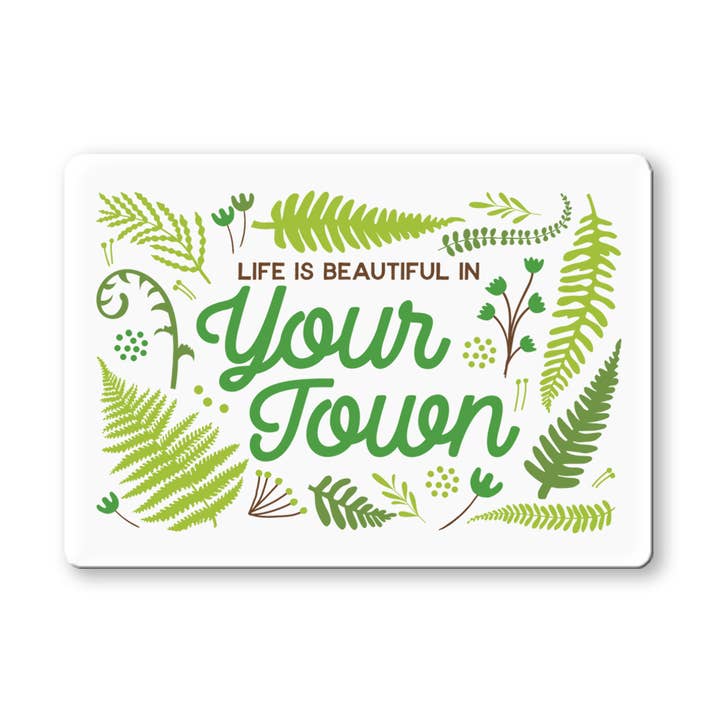 Imán de cerámica personalizado de ciudad - Jardín Botánico de Helechos para venta al por mayor de Rock Scissor Paper