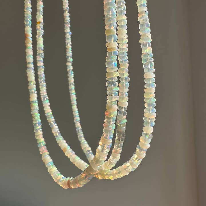 Collar de Ópalo | Joyería de Cuentas Blancas de Verano | Cuentas Delgadas para Adolescentes para venta al por mayor de Anokhi Green | Handmade Gemstone Jewelry