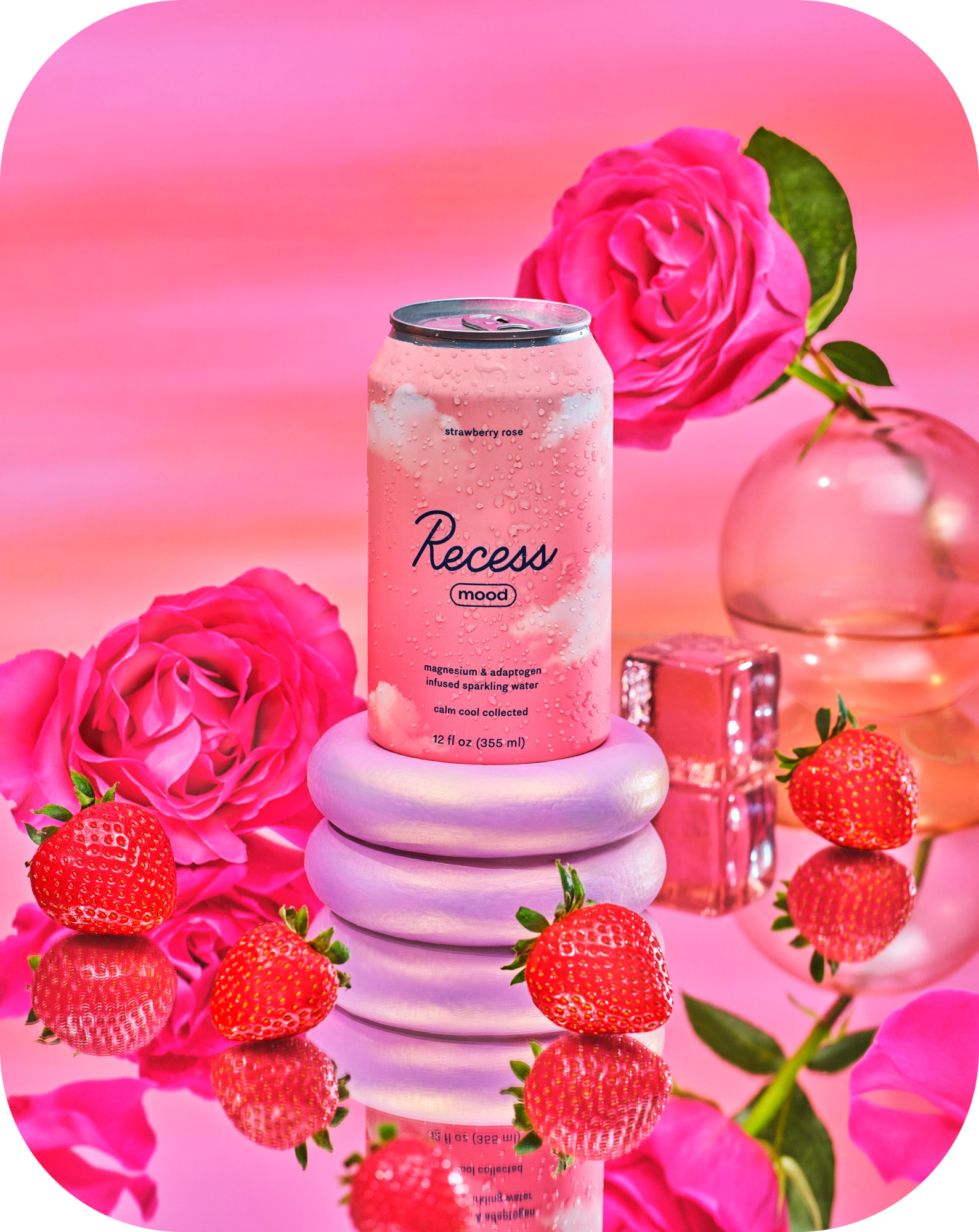 Recess - Wholesale Soda/Carbonated Drink - Strawberry Rose Mood1