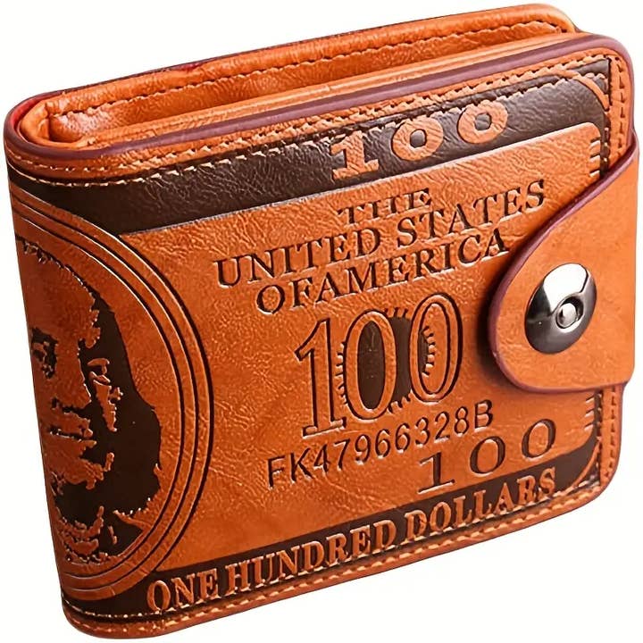Magnifique Hearts - Wholesale Wallet - Men's - Men's US Dollar Bill Leather Bifold Wallet