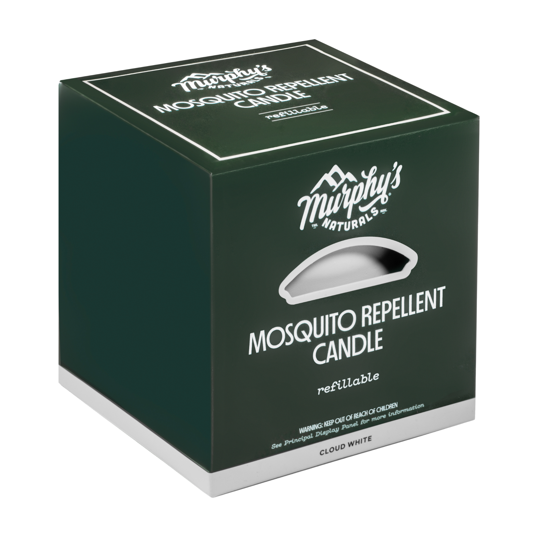 Murphy's Naturals - Wholesale Outdoor Candle - Refillable Mosquito Repellent Candle - Cloud White Case of 62
