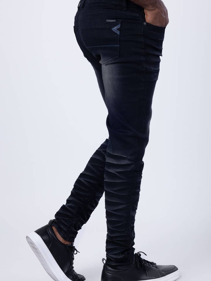 BARABAS - Wholesale Jeans - Men's - Men's Crumpled Effect Premium Denim Jeans 4JE141