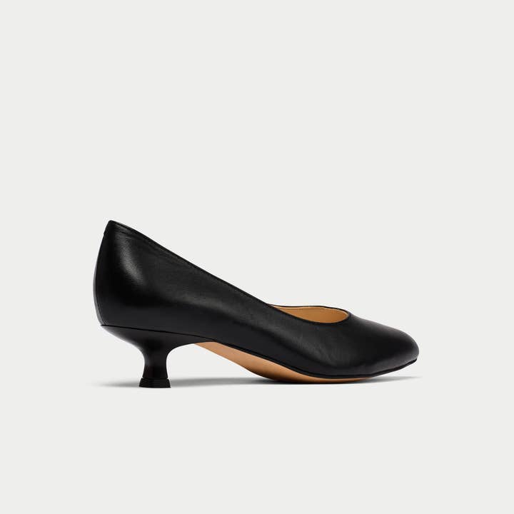 Calla – wholesale Low heels – Women′s – Claudia - Black Leather5