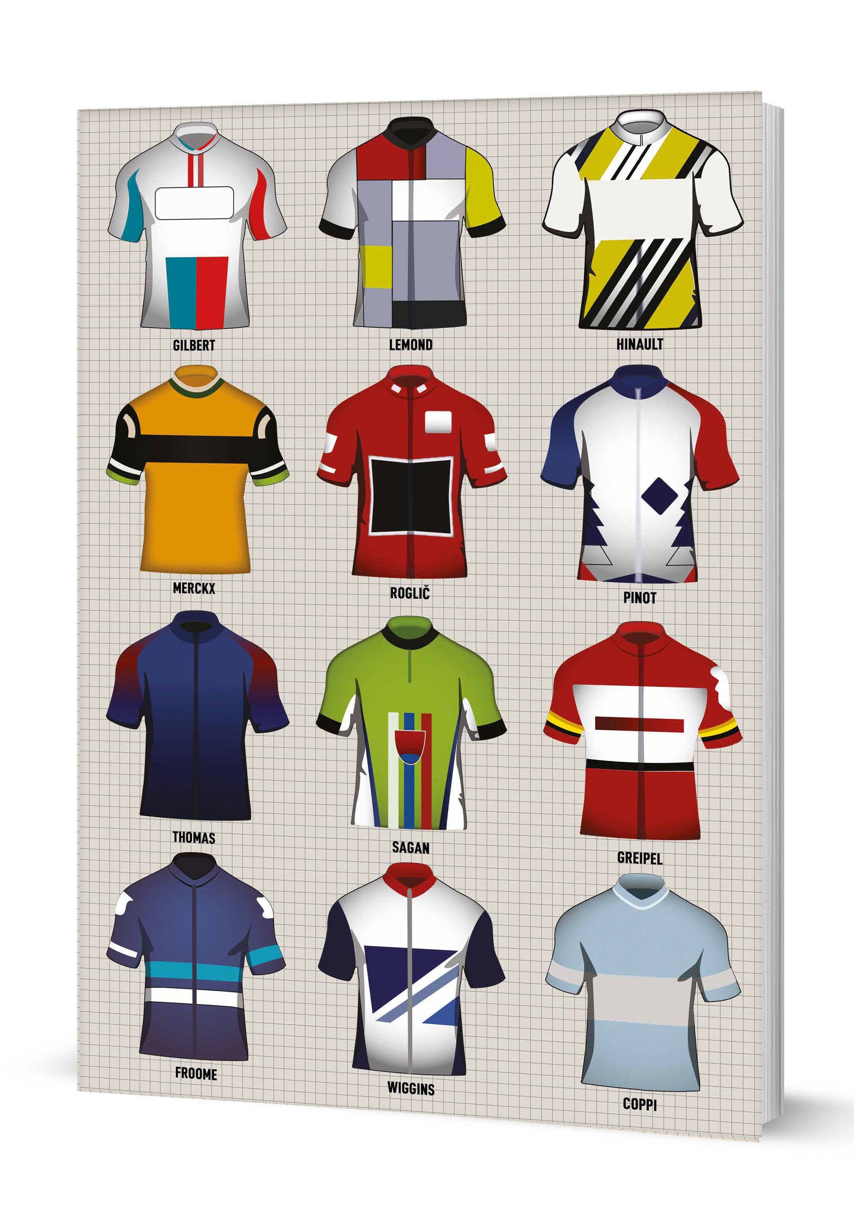 Coach House Partners – Engroshandel Notesbog – Vintage cykeltrøjer Notesbog (A5 120 linede sider)0