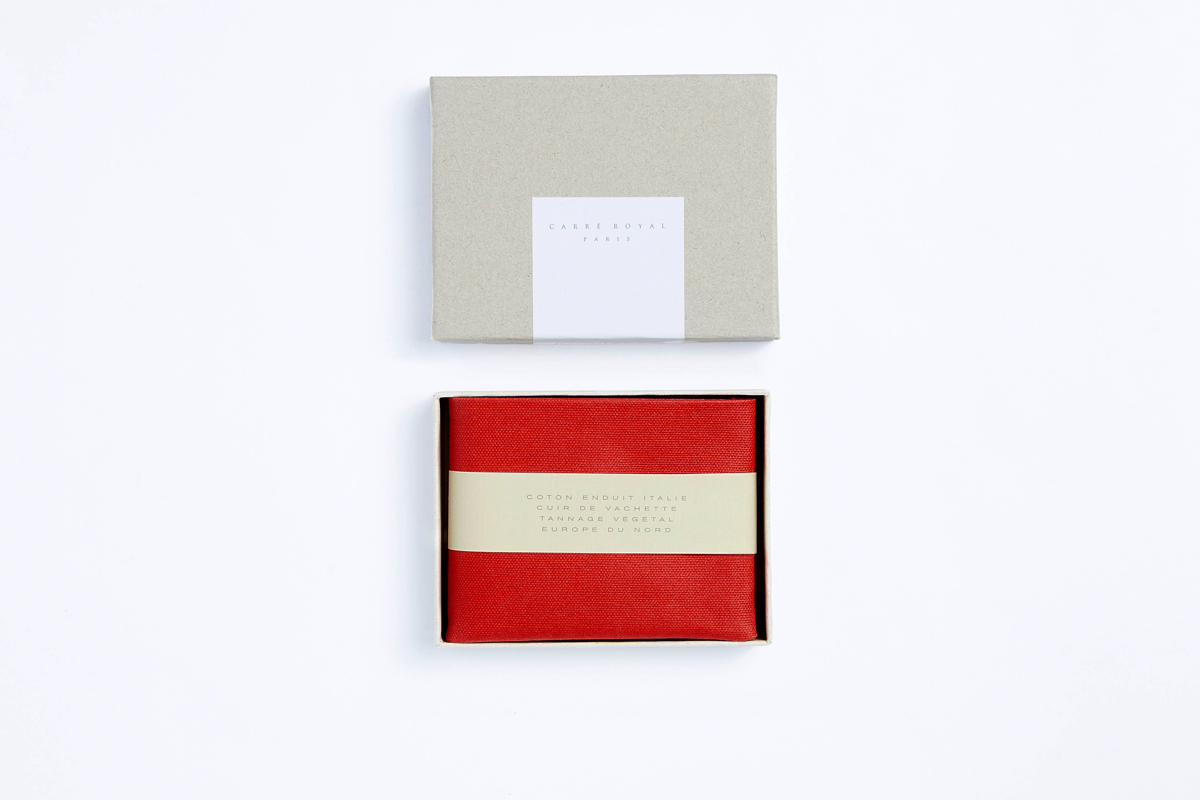 Carre Royal - Wholesale Wallet - Men's - Red Bifold Canvas Wallet3