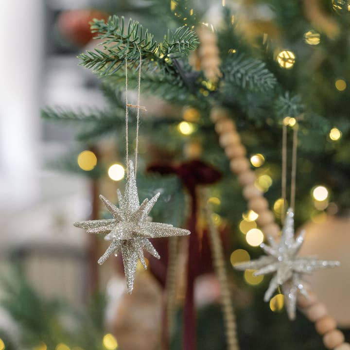 CG Hunter - Wholesale Ornament Set - 2.75" Gold Glitter Starburst Ornament2