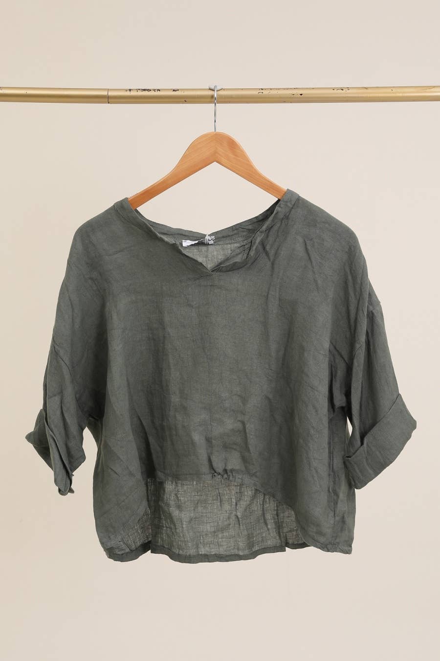 la maison des fibres naturelles - Wholesale Blouse - Dames - Linnen top met v-hals 23100, 100% linnen43