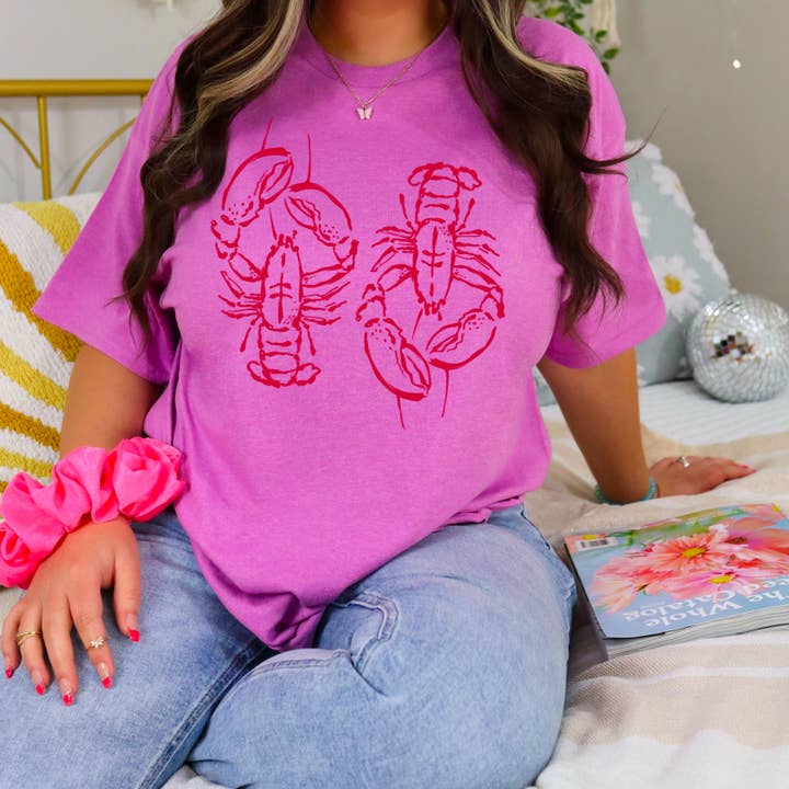 Shoppe SHC - Wholesale T-Shirt (Graphic) - Women's - Spring 2025 Coastal Aesthetic Lobster | Graphic Tee |Gildan 13