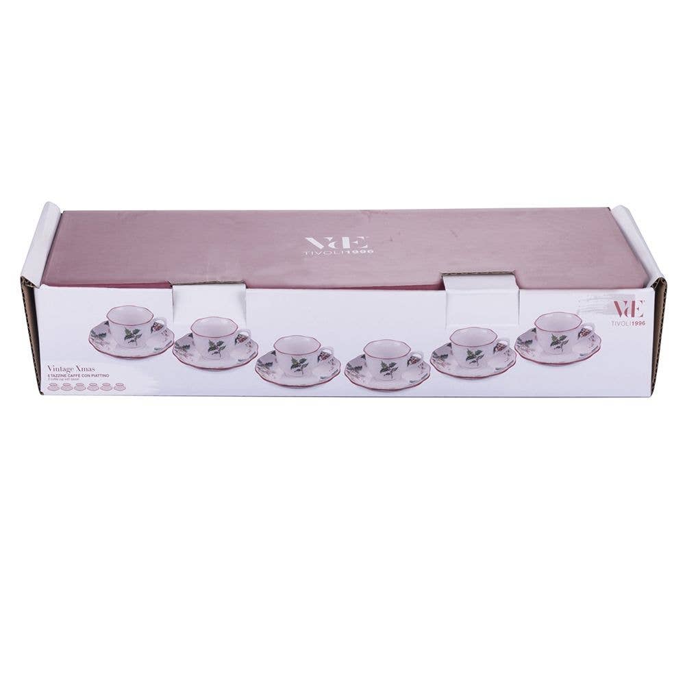 VdE Tivoli 1996 - Wholesale Drinking Glass/Cup - VINTAGE XMAS SET 2 CUPS 100ML WITH SAUCER1