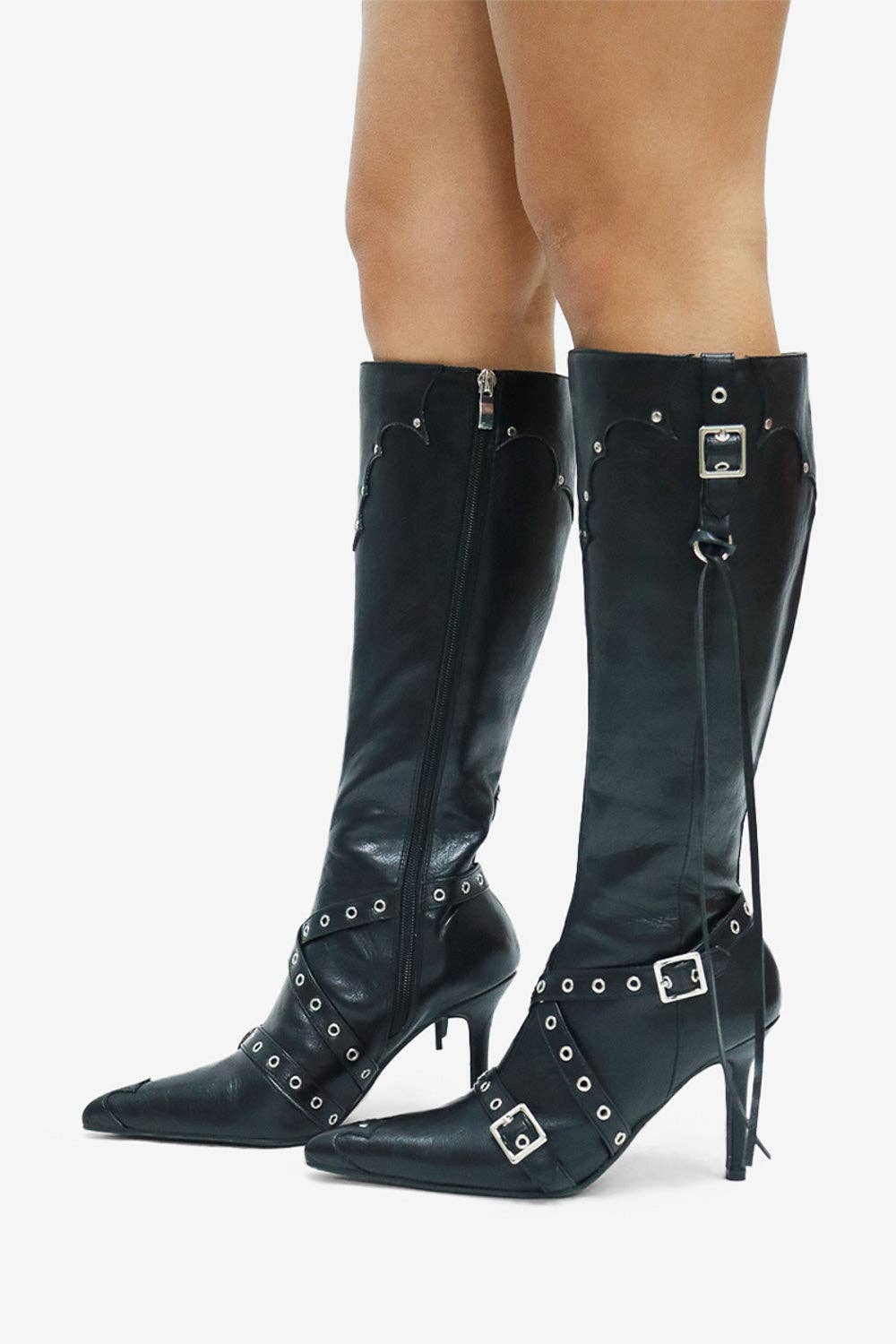 Lemonade Shoes - Wholesale Boots – Women’s - GUNNER - Western Stiletto Boots w/ Studs25