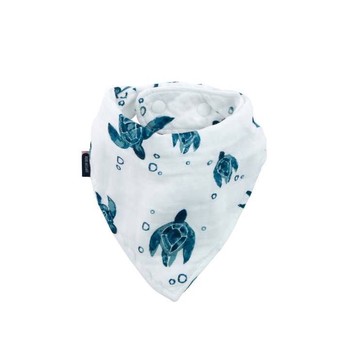 Bebe au Lait - Wholesale Bandana Bib - Sea Turtle Oh-So-Soft Muslin Bandana Bib