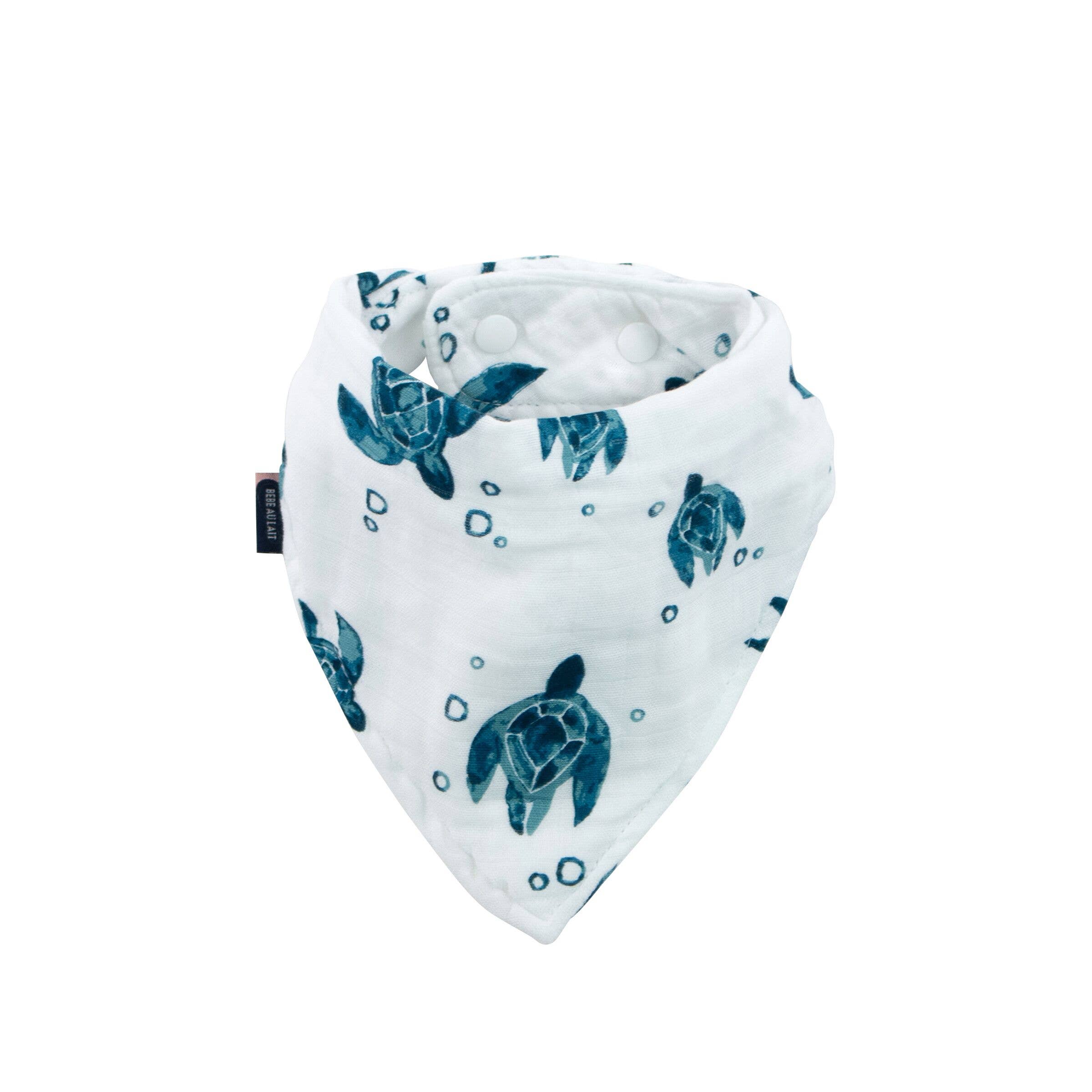 Bebe au Lait – wholesale Bandana bib – Sea Turtle Oh-So-Soft Muslin Bandana Bib