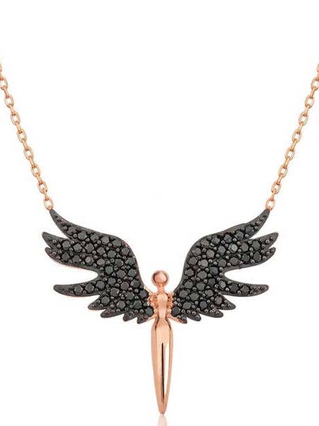 BLACK ANGEL ROSE GOLD NECKLACE for wholesale by Einzelstück