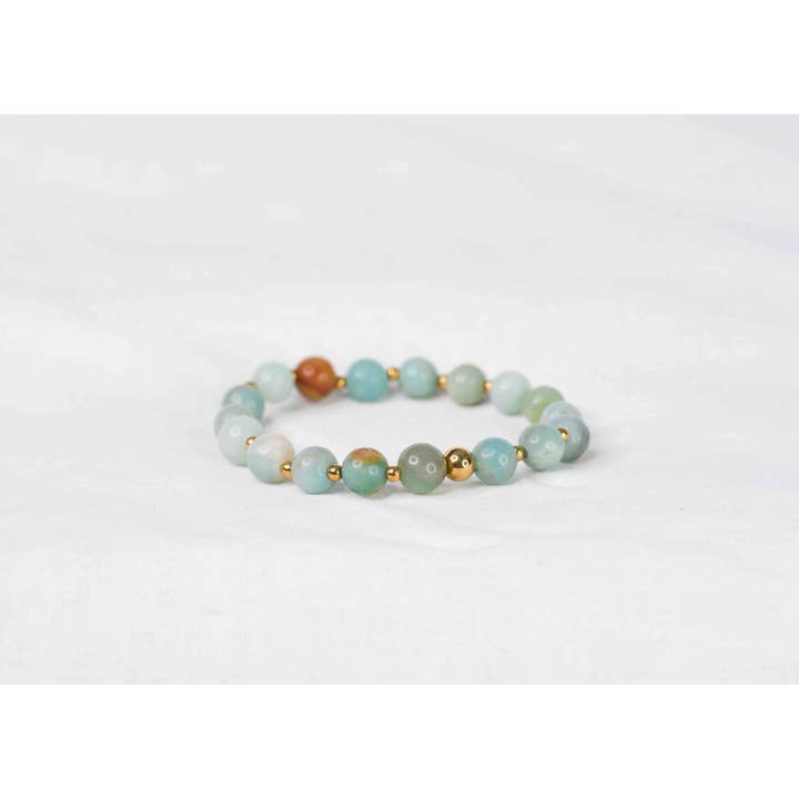 Lori Armband Amazonit 8mm för wholesale av BODHI OM ART