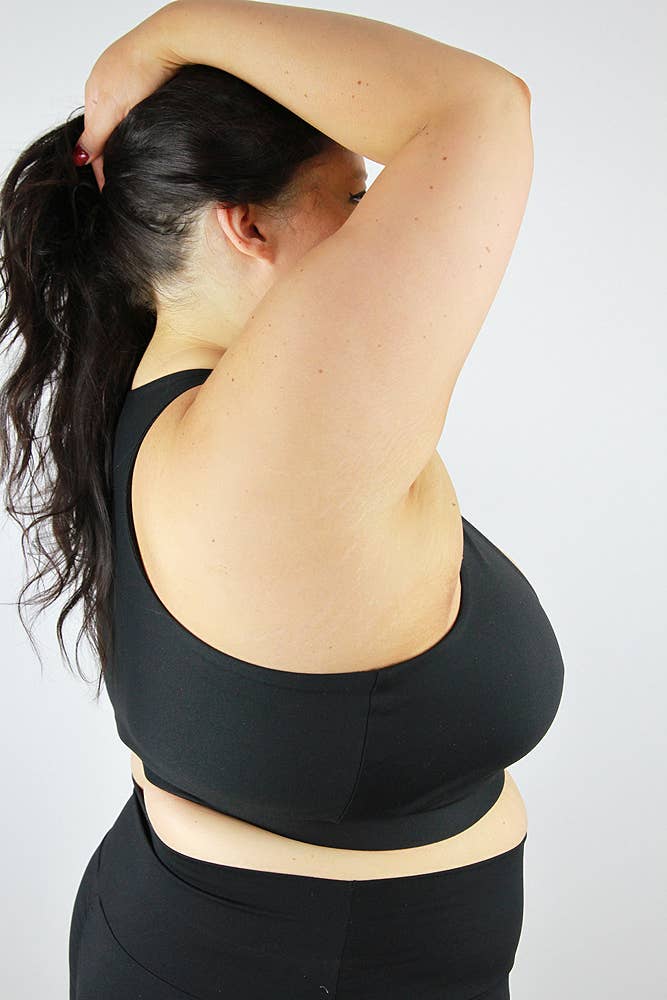 Rarr Designs - Wholesale Sports Bra - Women's - Matte Black Knot Plus Size Sports Bra1