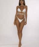 Attitude swimwear – Großhandel Bikini – Damen – Dreieck-Bikini mit Gürtelband, goldfarbenem Ring und Tanga-Slip1