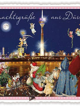 Postal de la ciudad, Navidad Düsseldorf (cruz), PK103 para venta al por mayor de Actetre Deutschland Gmbh