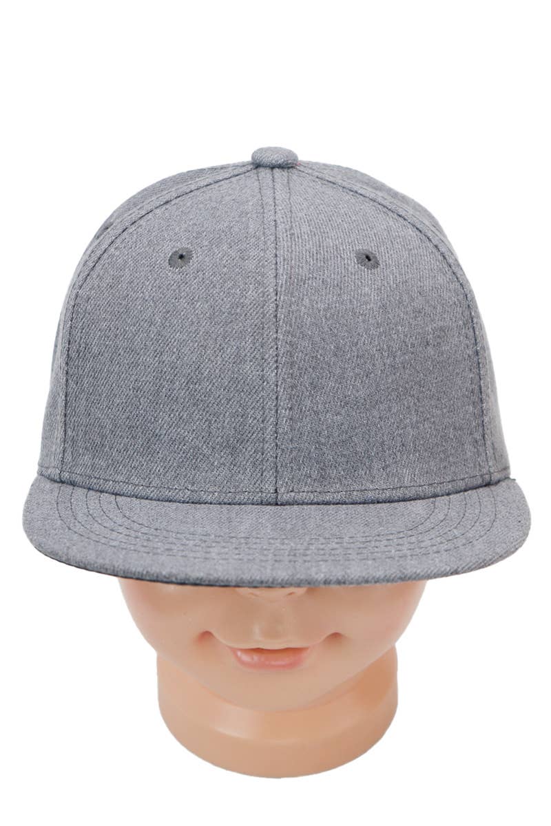 Cap Zone - Wholesale Baseball Cap - Kids - Kids Solid Twill Snap Back Flat Bill Cap15