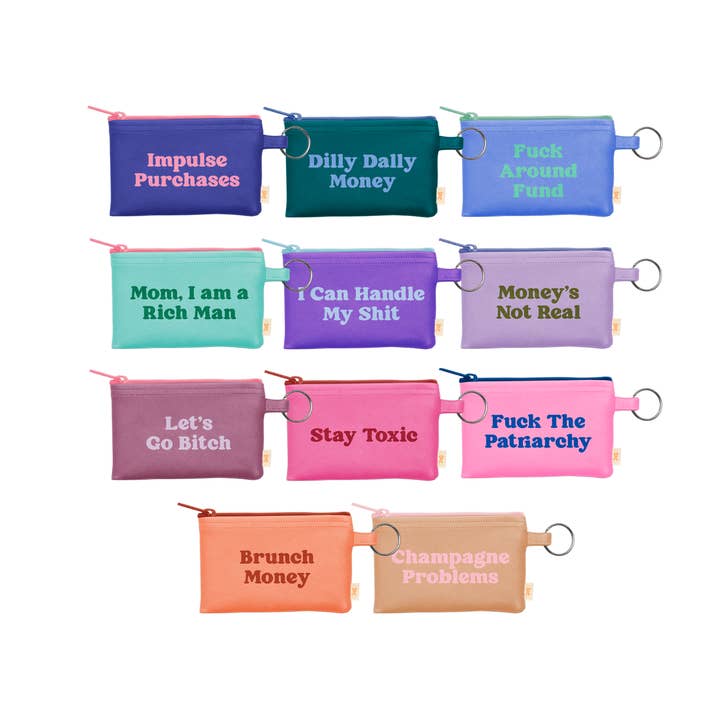 Talking Out of Turn - Wholesale Keychain - Women's - NEW! Colorblock Penny Key Ring