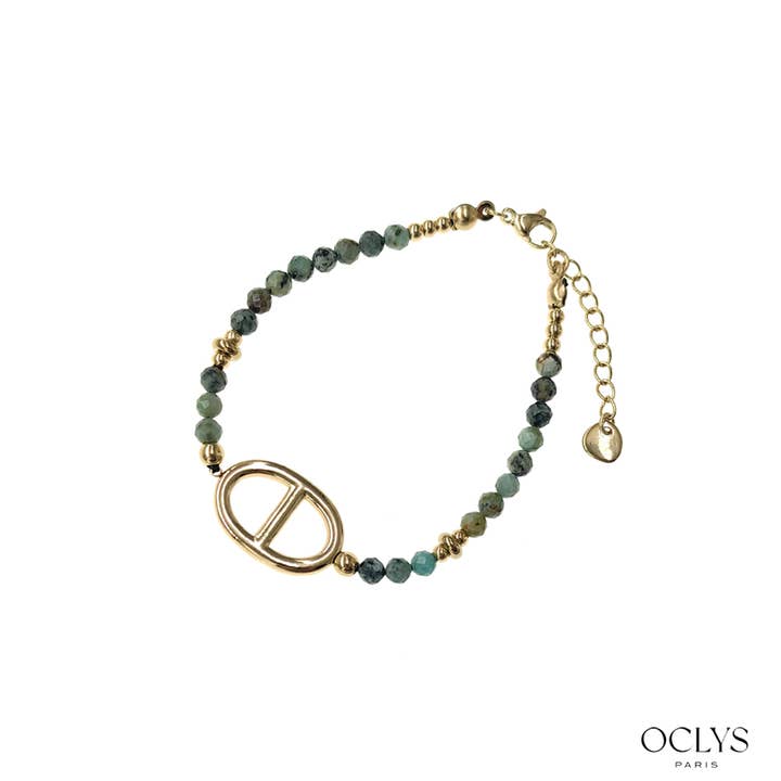 Oclys – wholesale Beaded bracelet – Natural stone bracelet with gold stainless steel Lili1
