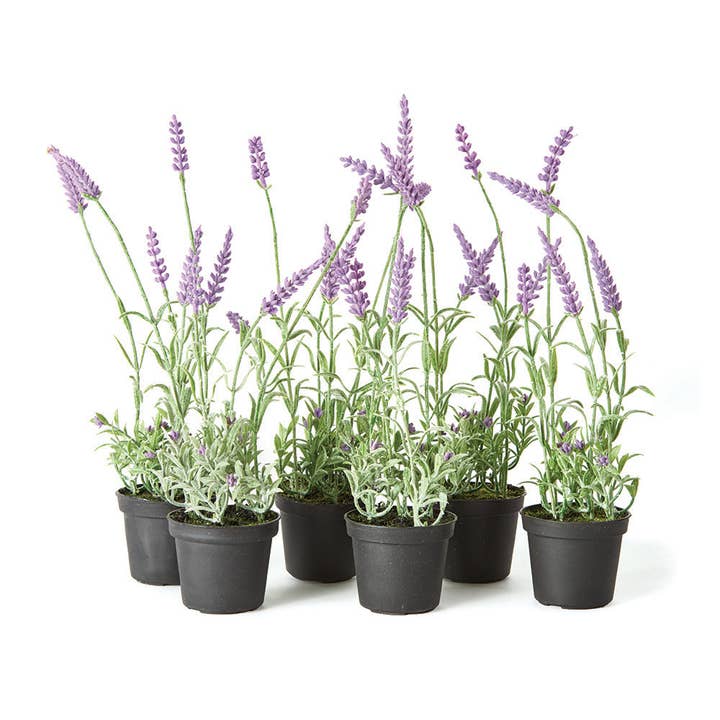 Napa Home & Garden - Wholesale Artificial Flowers - French Lavender Drop-In 13", Set Of 6