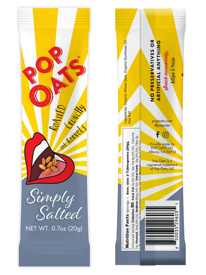 Simply Salted Pop Oats Snack Box for wholesale by Pop Oats