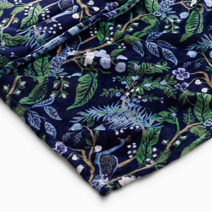 Rifle Paper Co. - Wholesale Travel Blanket - Peacock Travel Fleece Blanket6