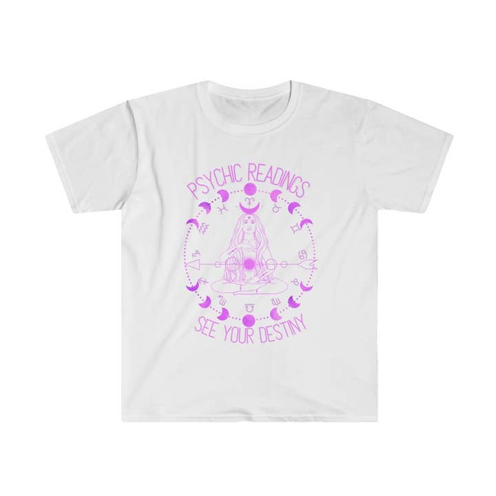 Psychic Readings Graphic Tee for wholesale by Water Sign Design Co.