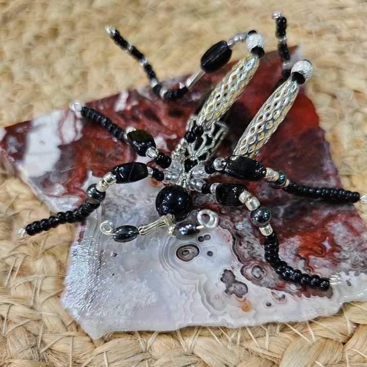 Jungle Relics - Wholesale Sculpture - Jeweled Insect and Creature Art: Small Stone and Bead Sculptures on Semi-Precious Stone7