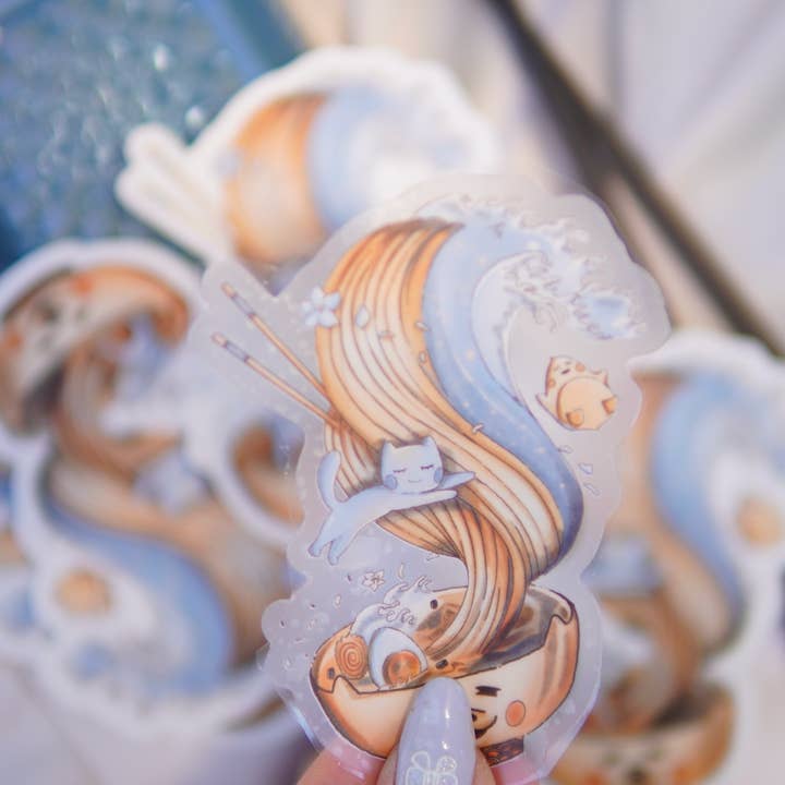 Traditional Ramen Clear Sticker | Global Giving Donation for wholesale by Notebeans Stationery