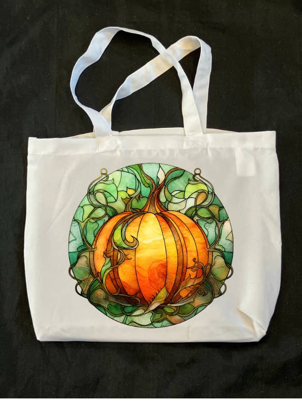 Bolso de Halloween con Vidriera de Calabaza Embrujada (Marco de Enredadera) para venta al por mayor de thegloomycottage