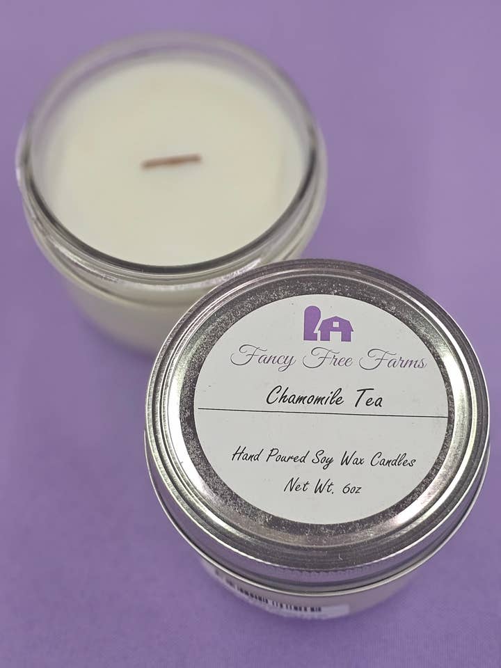 Chamomile Tea Soy Candle for wholesale by Fancy Free Farms