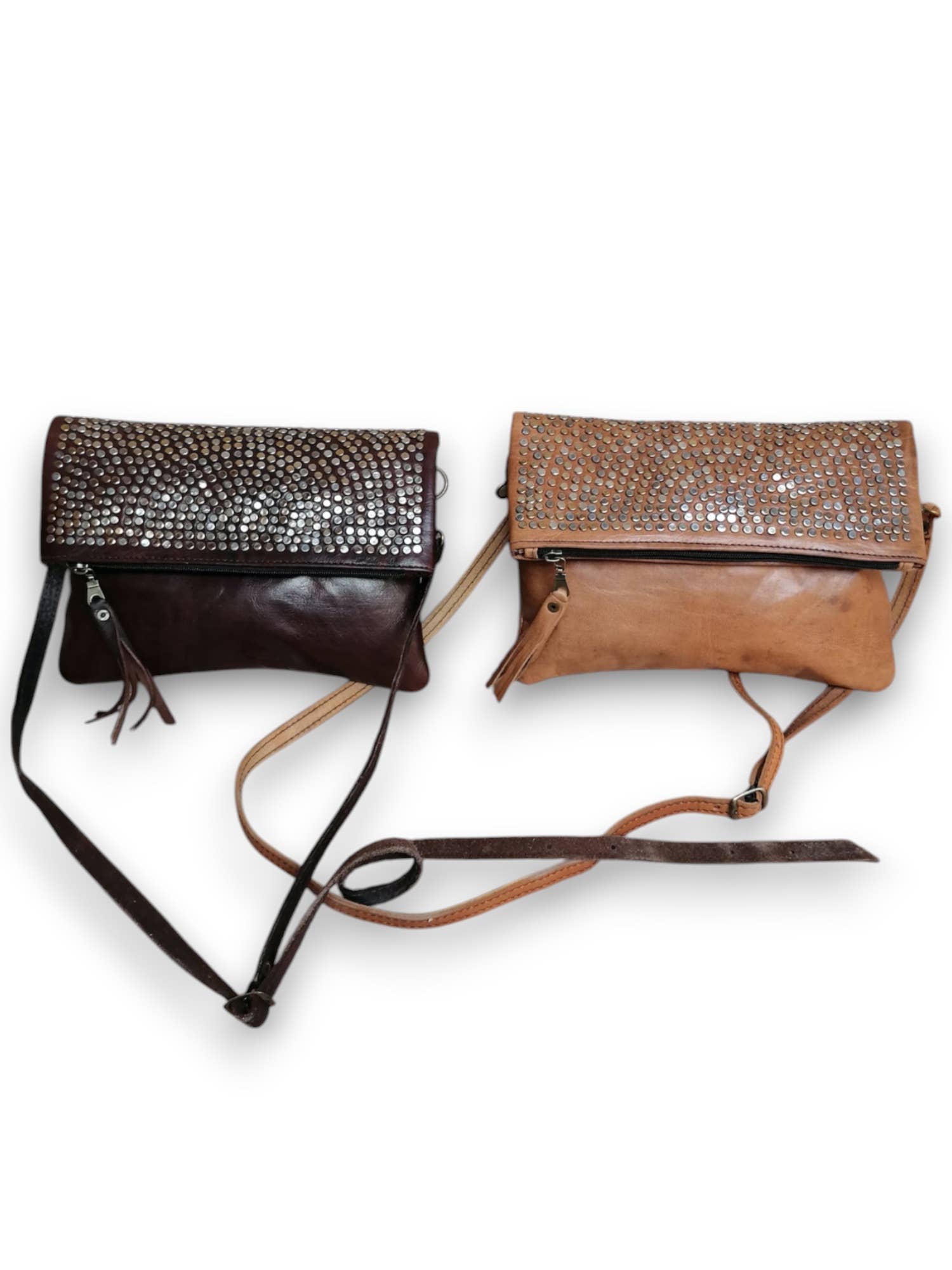 HandHappiness – wholesale Crossbody bag – Women's – Moroccan leather bag, Boho bag, Studded leather shoulder bag1