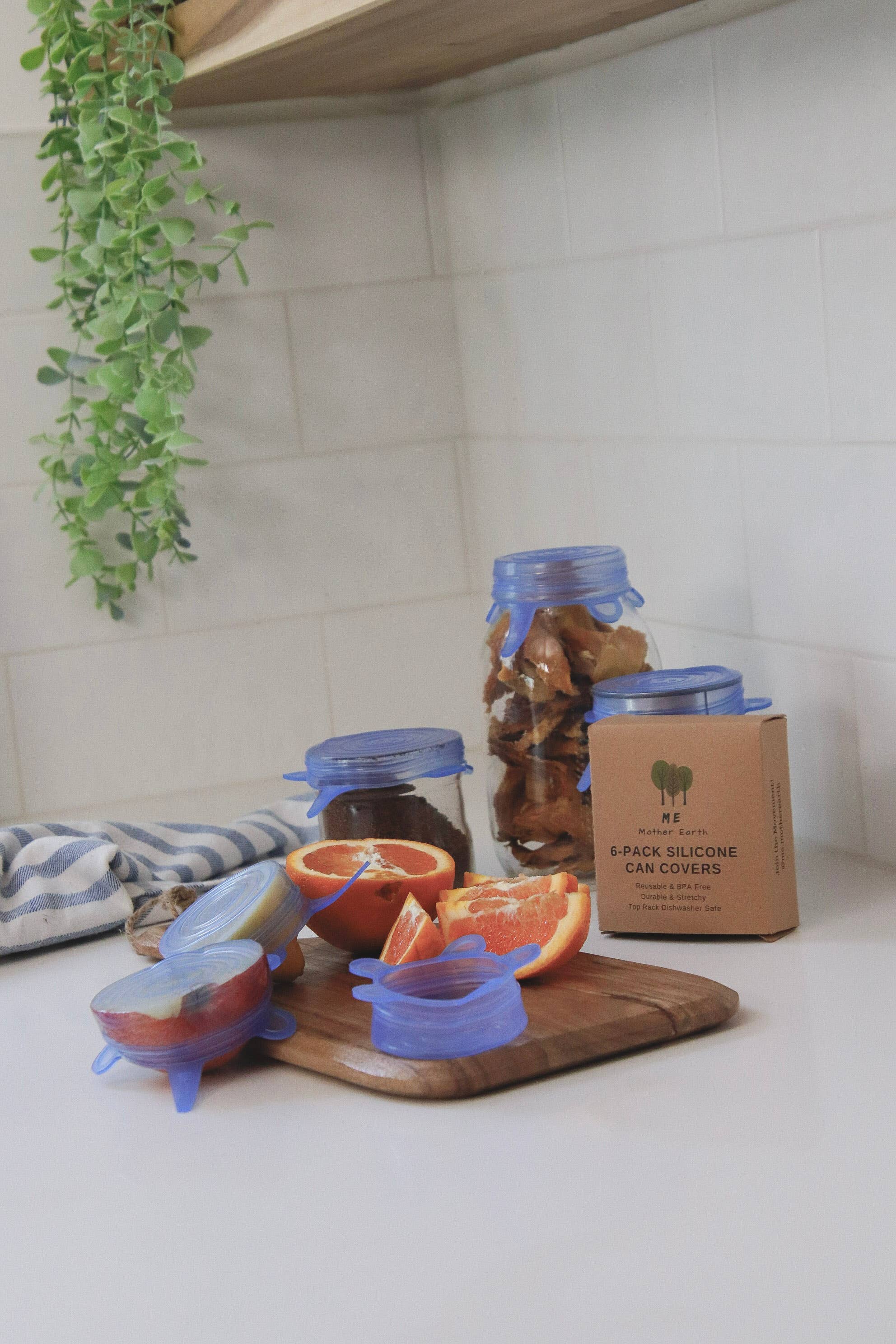 Me Mother Earth – Engroshandel Indpakning/pose til opbevaring af mad – Genanvendelige silikone dåsedæksler 6-pakke2