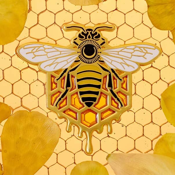 daparo Enamel Pins "Eastern Honey Bee" for wholesale by Vermilion Collection