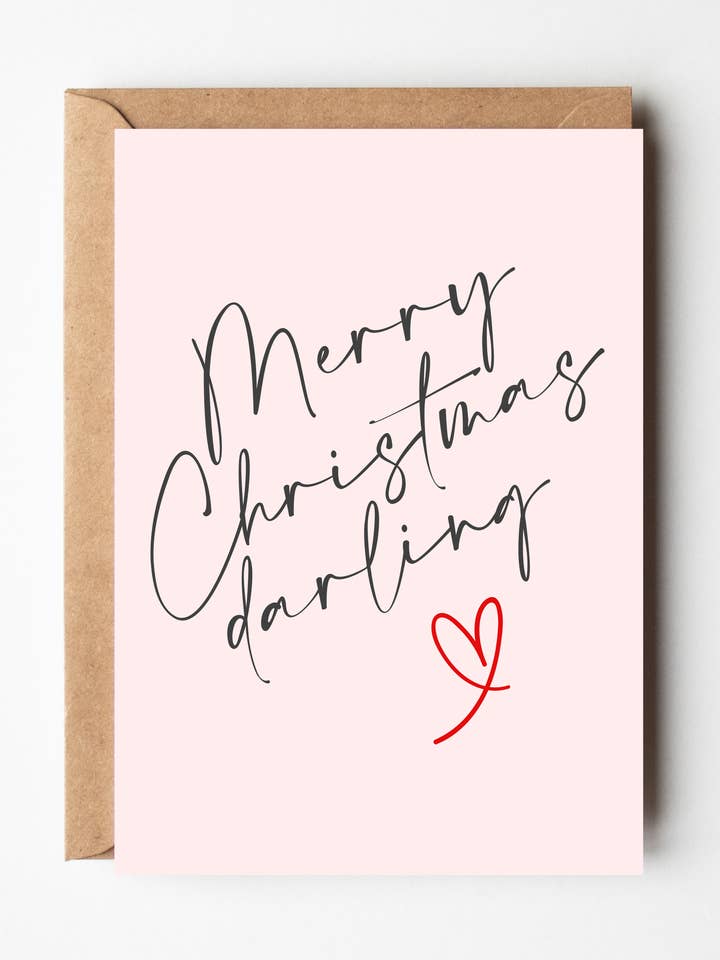 Tarjeta de Navidad A6 | Tarjeta de Amor para Pareja para venta al por mayor de By Honey Studios