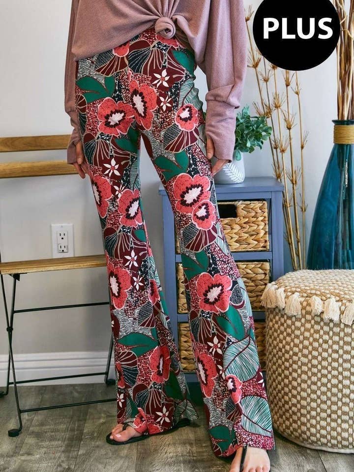 ADORA LA - Wholesale Pants - Women's - MYP13475X - PLUS SIZE FLARE PANTS